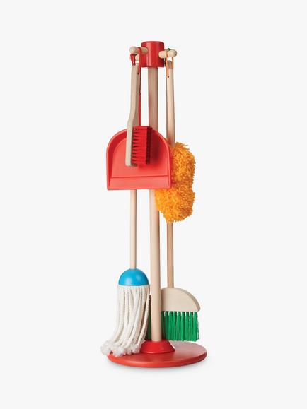 Melissa & Doug Dust, Sweep & Mop Wooden Cleaning Set, 