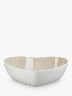 Le Creuset Stoneware Heart Serving Bowl, 30cm - view 2, Meringue