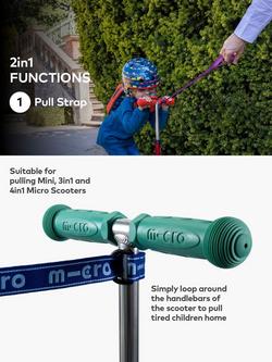 Micro Scooters Eco Pull & Carry Straps - view 2, Navy Logo