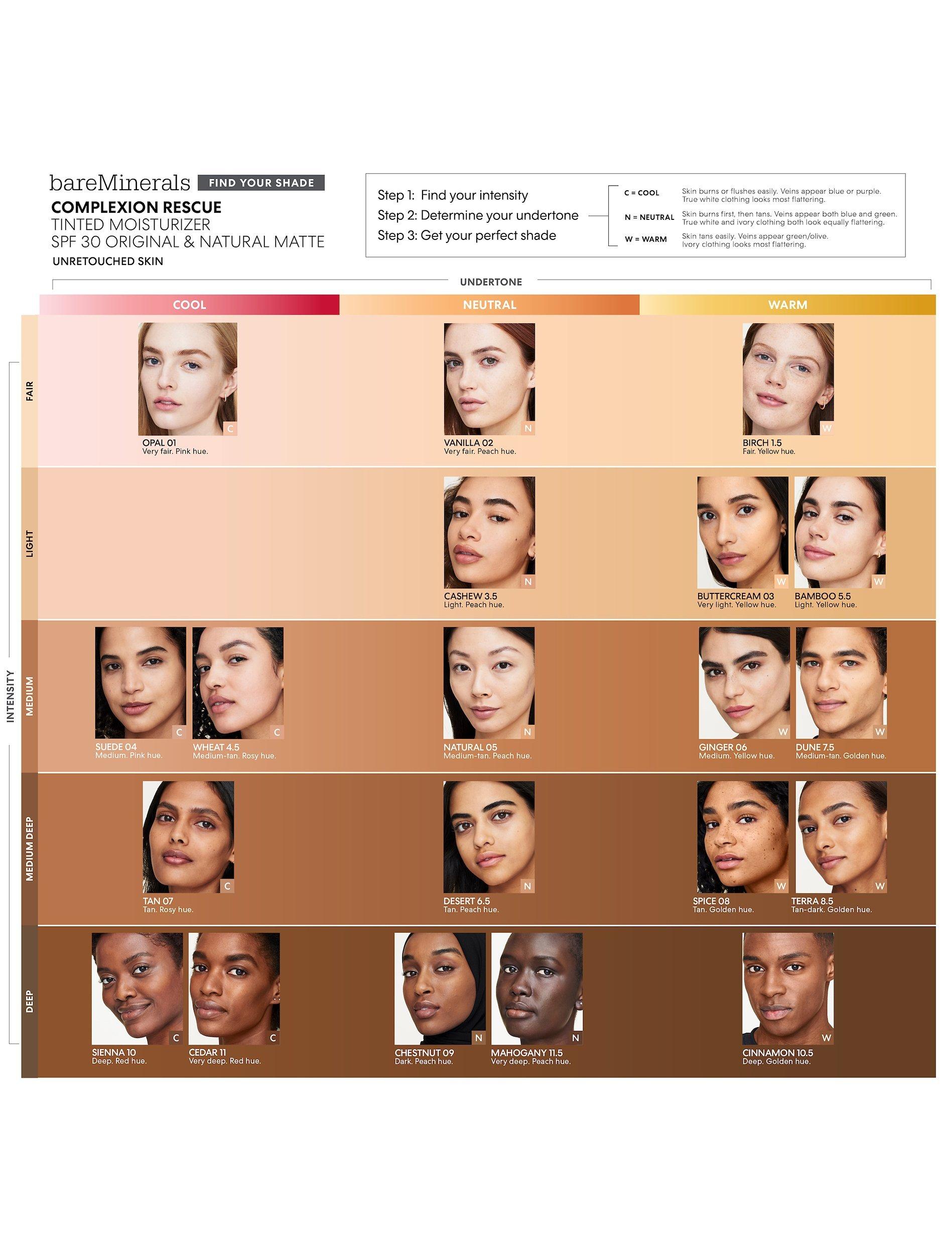 Product image 8 of 8, which shows bareMinerals COMPLEXION RESCUE Natrual Matte Tinted Moisturiser Mineral SPF 30, Sienna
