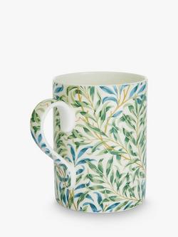 Morris & Co. Spode Willow Boughs Bone China Mug, 340ml, Green/Multi - view 2, Green/Multi