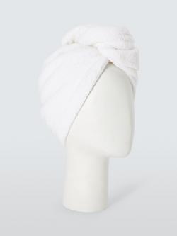 John Lewis Cotton Silk Hair Turban, White