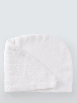 John Lewis Cotton Silk Hair Turban - view 2, White