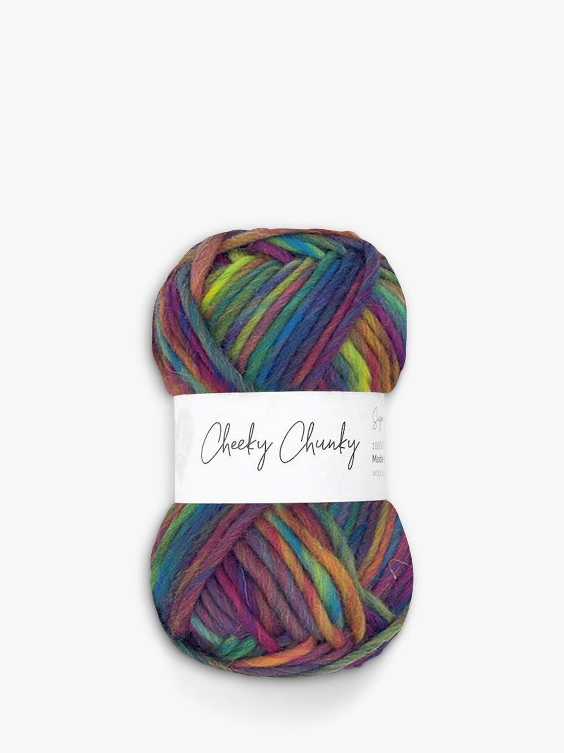 Wool Couture Cheeky Chunky Twist Wool Knitting Yarn, Rainbow, 100g