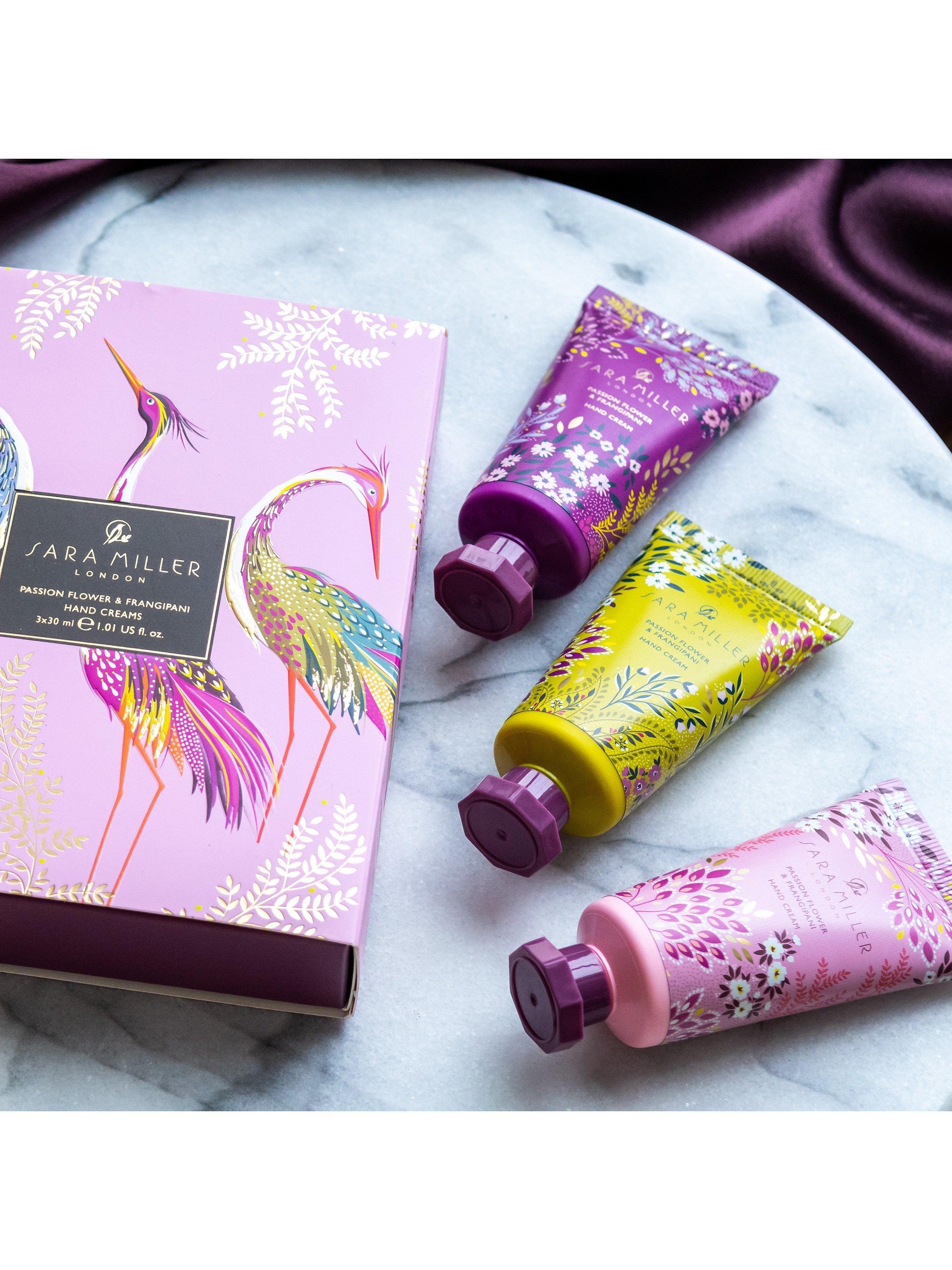 Product image 4 of 4, which shows Sara Miller Passion Flower & Frangipani Hand Cream Gift Set