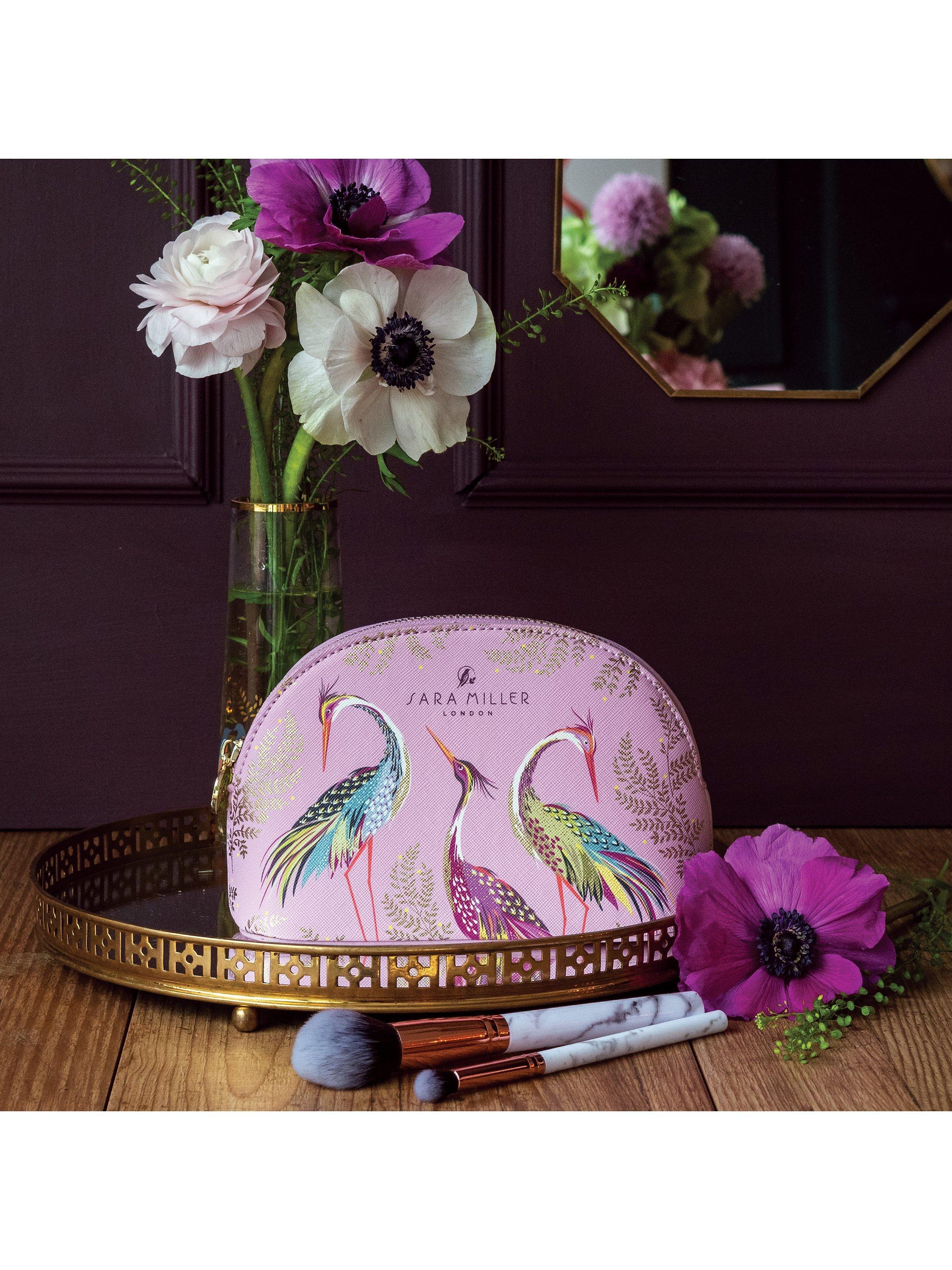 Product image 4 of 4, which shows Sara Miller London Haveli Garden Cosmetic Bag, Pink/Multi