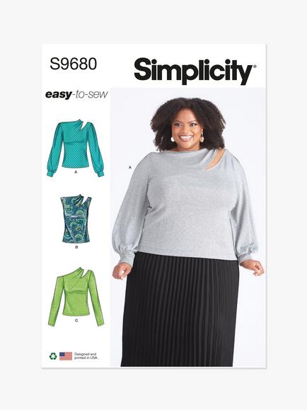 Simplicity Women's Knit Top Sewing Pattern, S9680, 