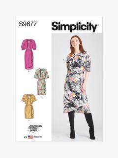 Simplicity Misses' Puff Sleeve Dress Sewing Pattern, S9677H5