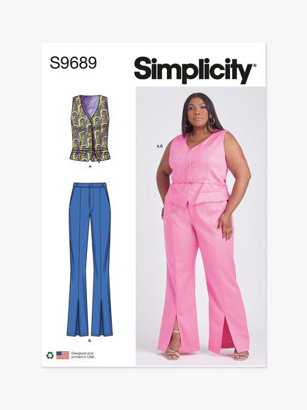 Simplicity Misses' and Women's Vest and Trousers Sewing Pattern, S9689M1, 