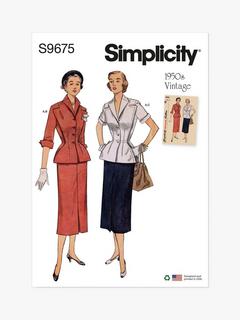 Simplicity Misses' Vintage Skirt and Jacket Sewing Pattern, S9675H5