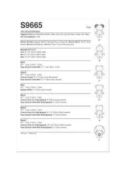 Simplicity 37cm Plush Dolls Sewing Pattern, S9665OS - view 2, 