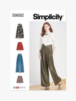 Simplicity Misses' Skirts Trousers and Shorts Sewing Pattern, S9682, Multi