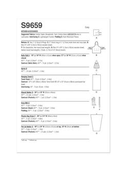 Simplicity Kitchen Accessories Sewing Pattern, S9659OS - view 2, 
