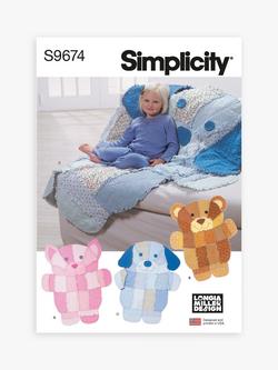 Simplicity Rag Quilt Wall Hangings/Throws Sewing Pattern, S9674OS, 