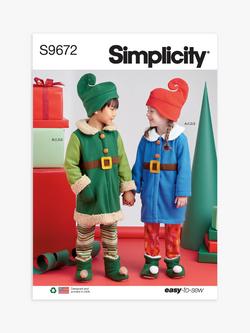 Simplicity Elves Children's Sleepwear Sewing Pattern, S9672A, 