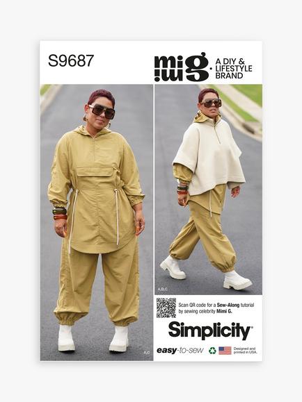 Simplicity Mimi G Misses' Jacket, Poncho and Trousers Sewing Pattern, S9687, Multi