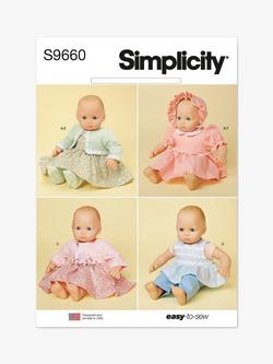 Simplicity Baby Doll Outfits Sewing Pattern, S9660OS, 