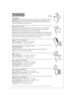 Simplicity Plush Animals Sewing Pattern, S9666OS - view 2, 