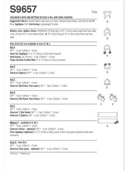 Simplicity Child's Hats, Mittens and Scarves Sewing Pattern, S9657A - view 2, 