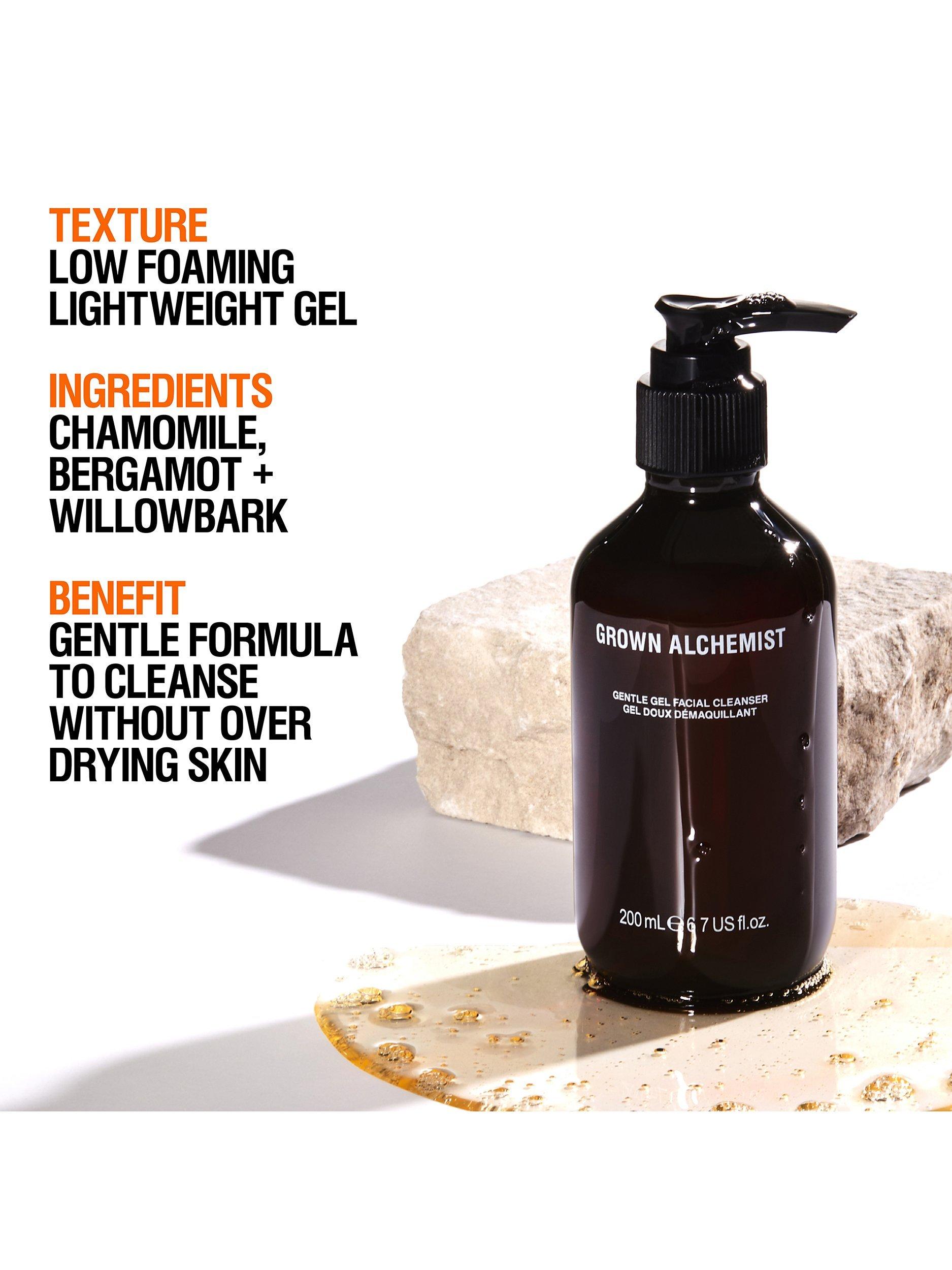 Product image 4 of 9, which shows Grown Alchemist Gentle Gel Facial Cleanser: Geranium Leaf, Bergamot, Rosebud, 200ml