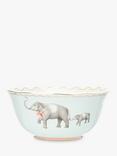 Yvonne Ellen Elephant Fine China Serving Bowl, 25cm, Blue/Multi