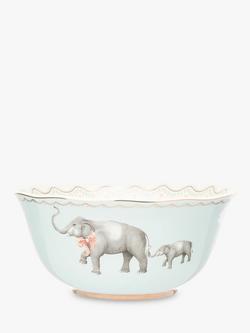 Yvonne Ellen Elephant Fine China Serving Bowl, 25cm, Blue/Multi, Multi