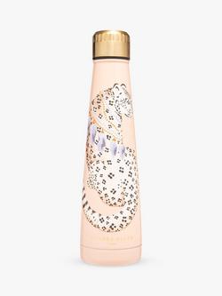 Yvonne Ellen Leopard Stainless Steel Drinks Bottle, 400ml, Pink/Multi, Multi