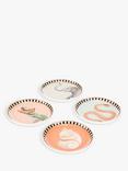 Yvonne Ellen Animal Round Fine China Coasters, Set of 4, Assorted