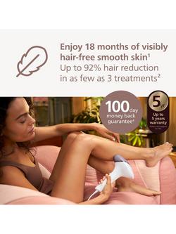 Philips Lumea Series 8000 BRI947/00 IPL Hair Removal Device with 4 Smart Attachments, White - view 2, White