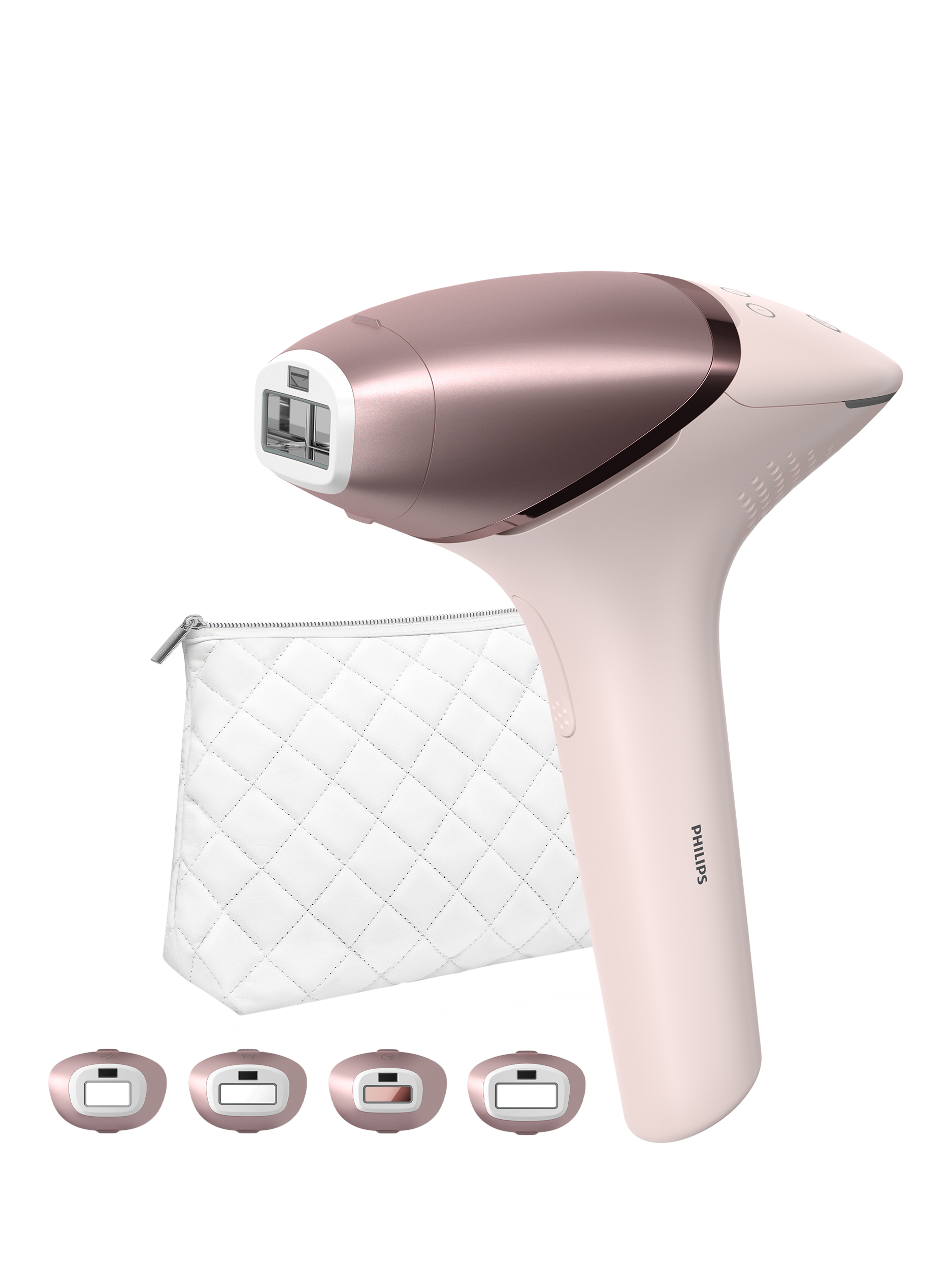 Philips Lumea BRI958 00 9000 Series IPL Hair Removal Device with SenseIQ Technology 4 Attachments for Body Face Bikini Underarms White