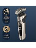 Philips Prestige Shaver Series 9000 SP9883/36 Wet & Dry Men's Electric Shaver with Nanotech Dual Precision Blades & Precision & Nose Trimmer, Champagne