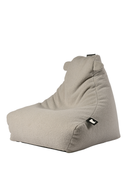 Extreme Lounging Kids' Mini Teddy Bean Bag, Soft Grey
