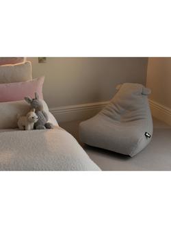 Extreme Lounging Kids' Mini Teddy Bean Bag - view 2, Soft Grey