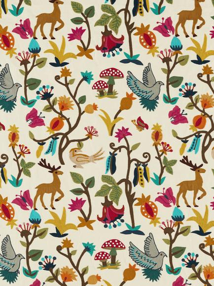 Sanderson Forest of Dean Furnishing Fabric, Brights/Multi