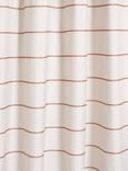 John Lewis Textured Wide Horizontal Stripe Recycled Polyester Shower Curtain, Caramel