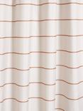 John Lewis Textured Wide Horizontal Stripe Recycled Polyester Shower Curtain, Caramel