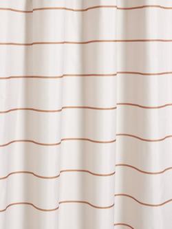John Lewis Textured Wide Horizontal Stripe Recycled Polyester Shower Curtain, Caramel - view 2, Caramel