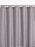 John Lewis Textured Horizontal Stripe Recycled Polyester Shower Curtain, Graphite