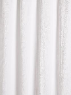 John Lewis Textured Seersucker Recycled Polyester Shower Curtain, White - view 2, White
