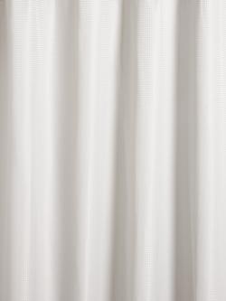 John Lewis Textured Waffle Recycled Polyester Shower Curtain - view 2, Grey