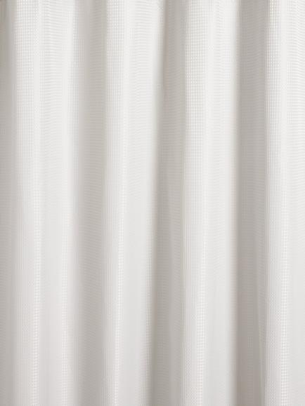 John Lewis Textured Waffle Recycled Polyester Shower Curtain - view 2, Grey