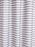 John Lewis Textured Seersucker Horizontal Stripe Recycled Polyester Shower Curtain, Thistle