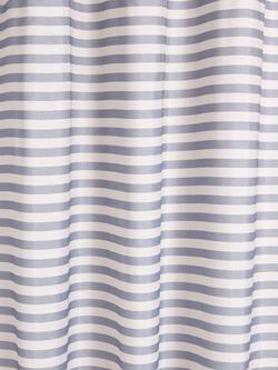 John Lewis Textured Seersucker Horizontal Stripe Recycled Polyester Shower Curtain, Thistle - view 2, Thistle