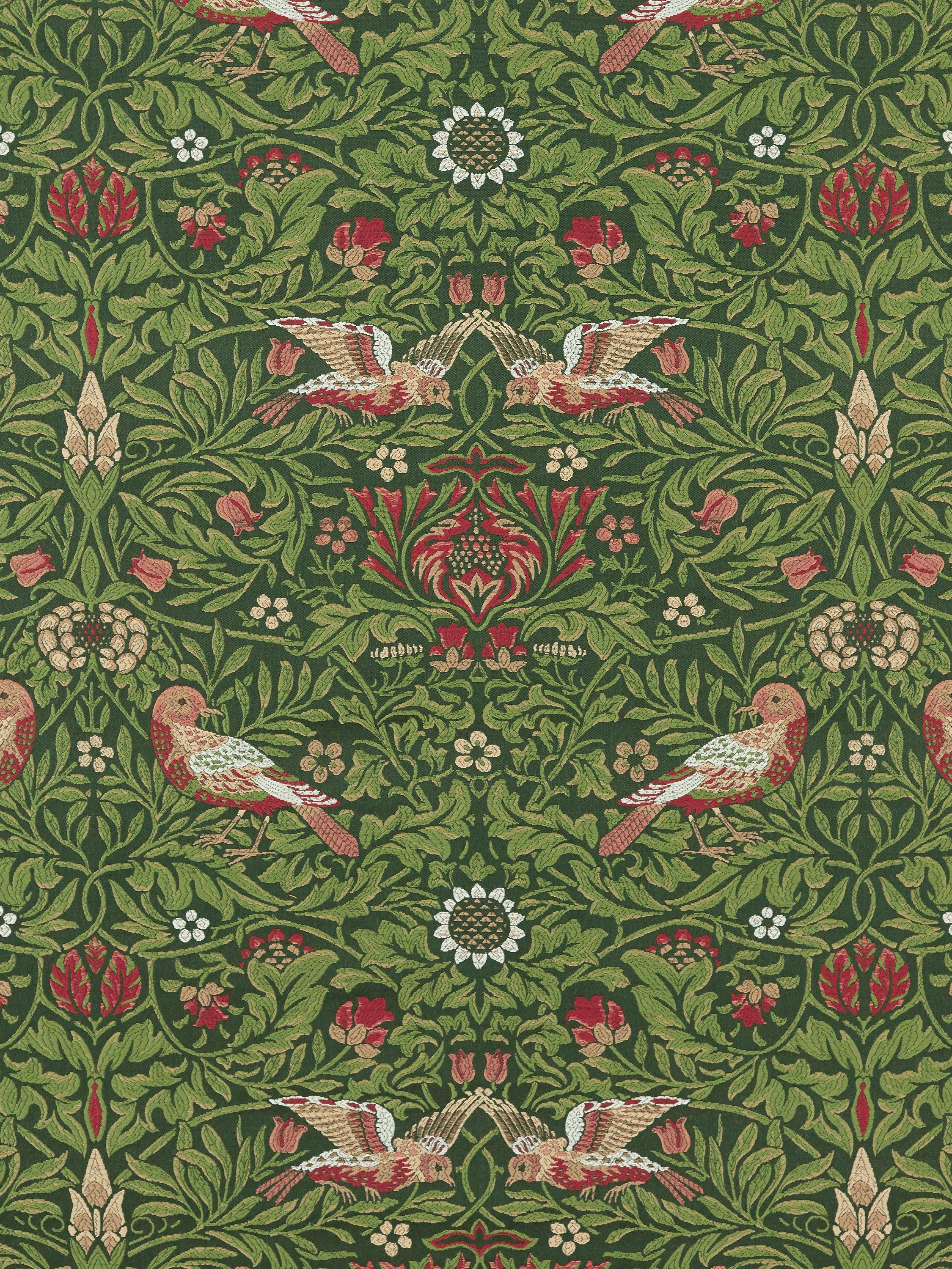 Morris & Co. Bird Tapestry Furnishing Fabric, Tump Green