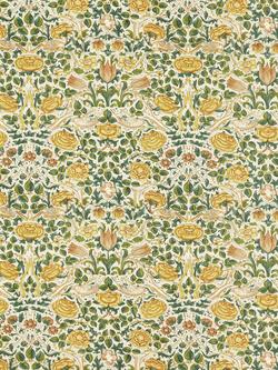 Morris & Co. Rose Furnishing Fabric, Weld/Leaf Green