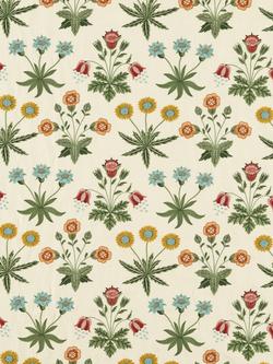 Morris & Co. Daisy Embroidery Furnishing Fabric, Cream/Multi, Cream/Multi