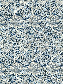 Morris & Co. Rose & Thistle Furnishing Fabric, Indigo, Indigo