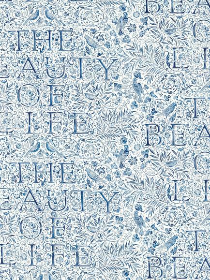 Morris & Co. The Beauty of Life Furnishing Fabric, Indigo, Indigo