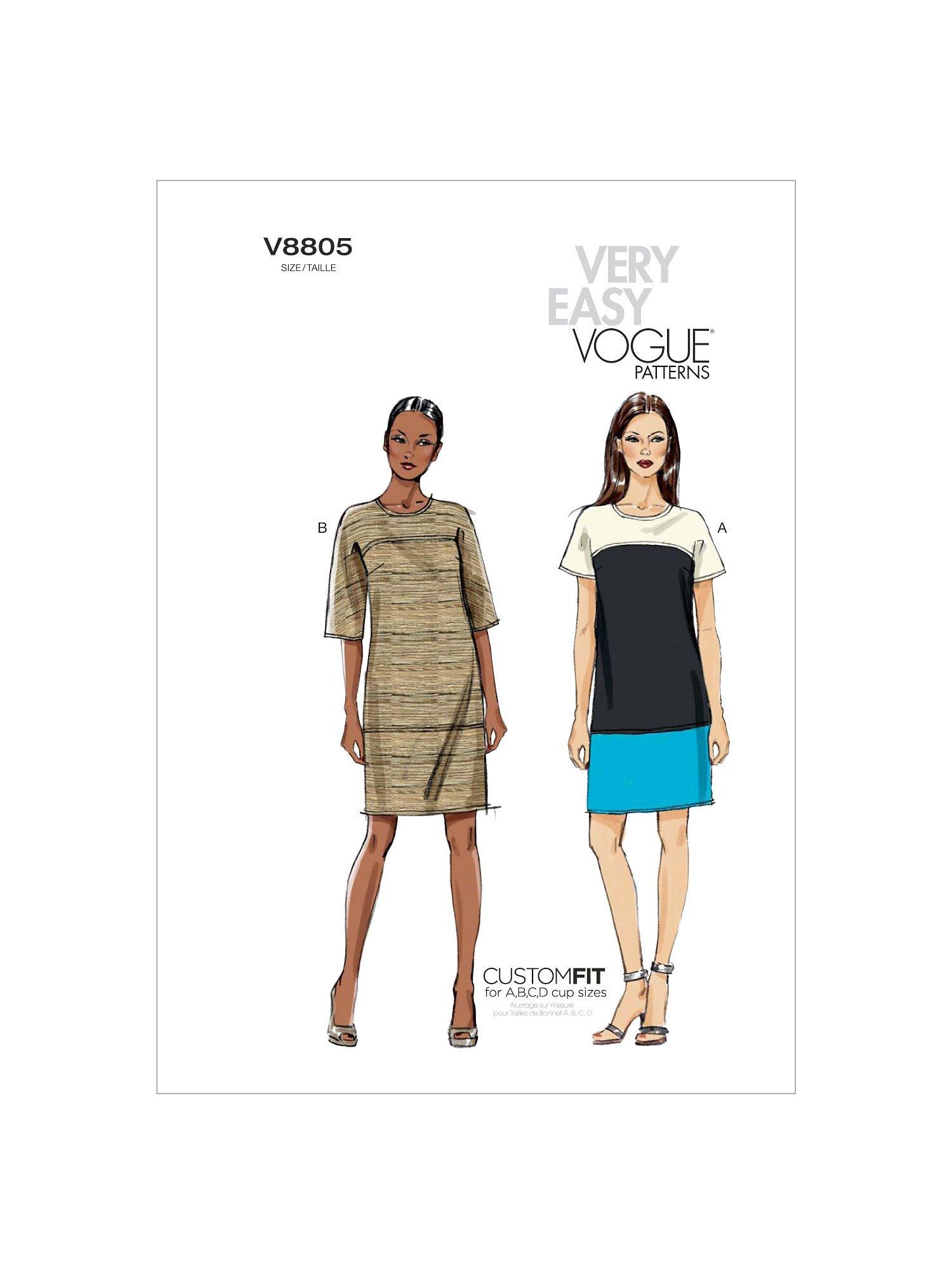 Vogue Misses' Pullover Dress Sewing Pattern, V8805