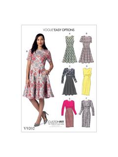 Vogue Misses' Flared Dress Sewing Pattern, V9202A5